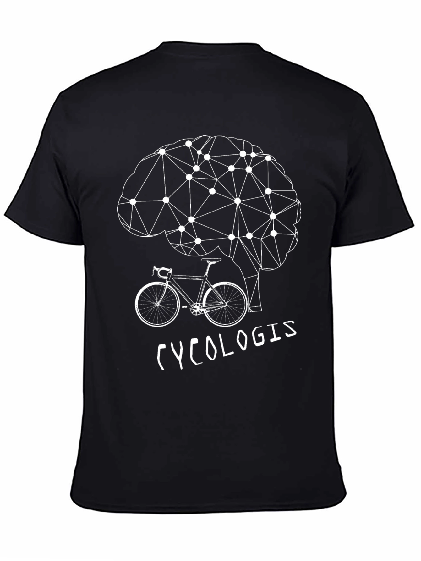 Cycologist Brain Bike Black T-Shirt