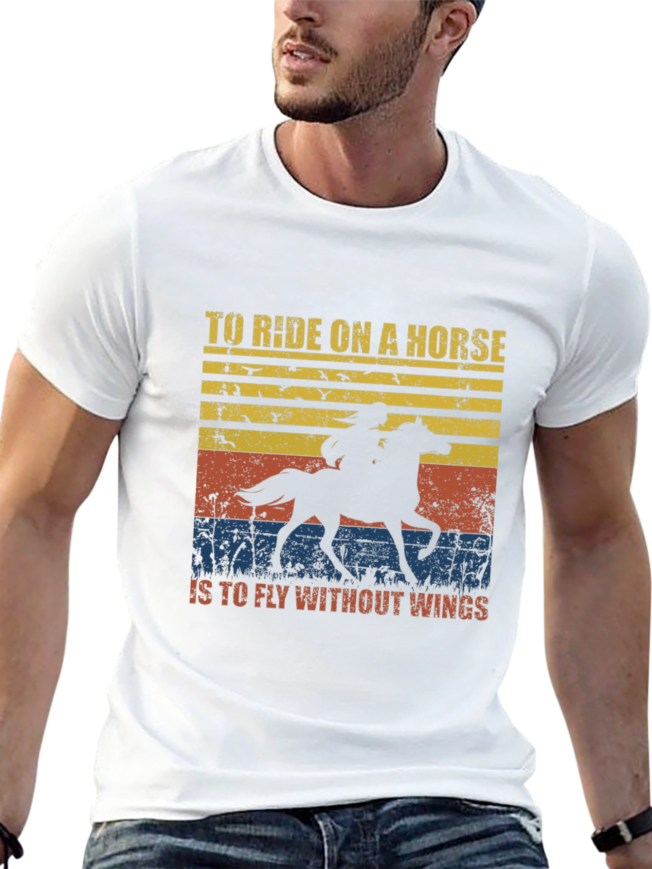 Equestrian Rider Horse Graphic T-Shirt