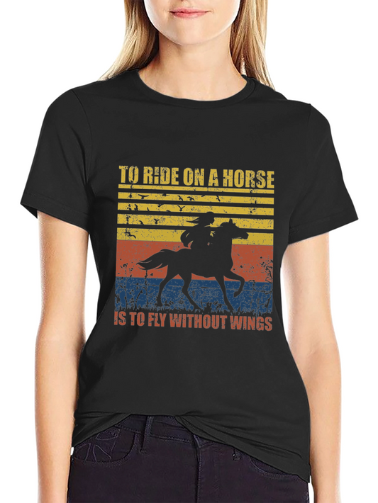 Equestrian Rider Horse Graphic T-Shirt