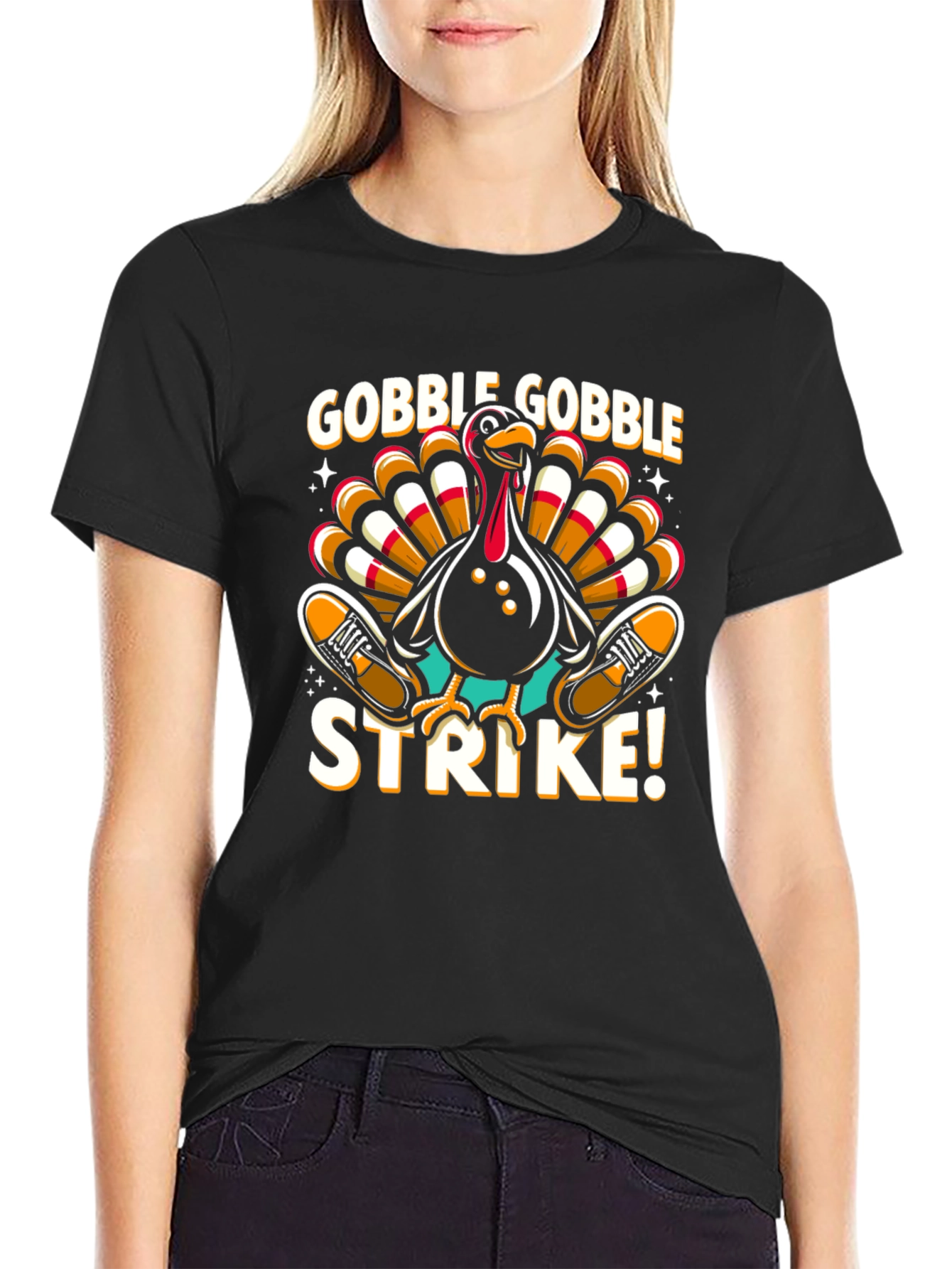 Gobble Gobble Strike Bowling Turkey T-Shirt