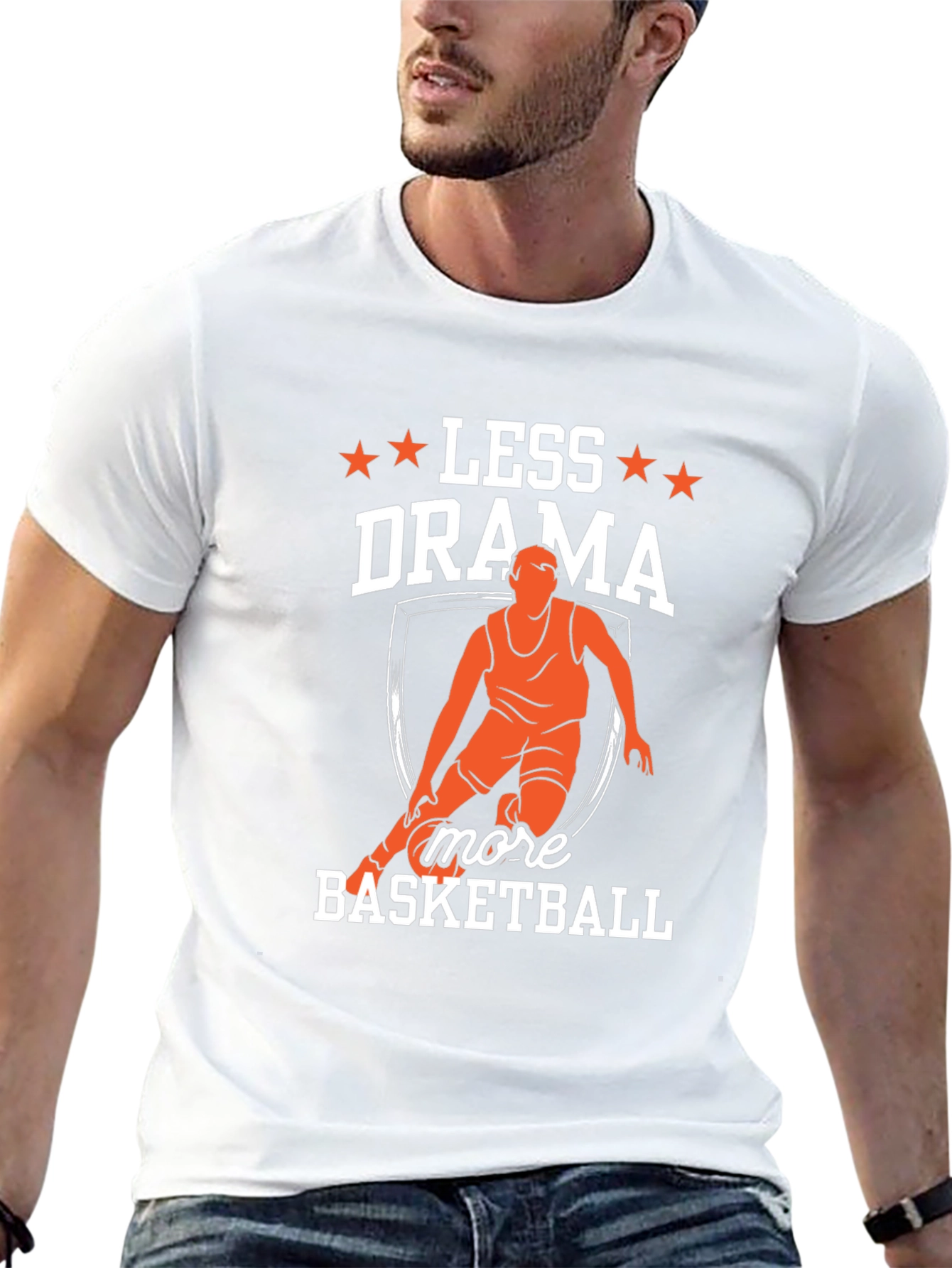 Less Drama More Basketball Graphic T-Shirt