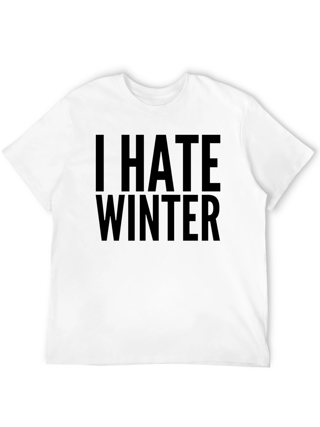 I Hate Winter Black Graphic Tee