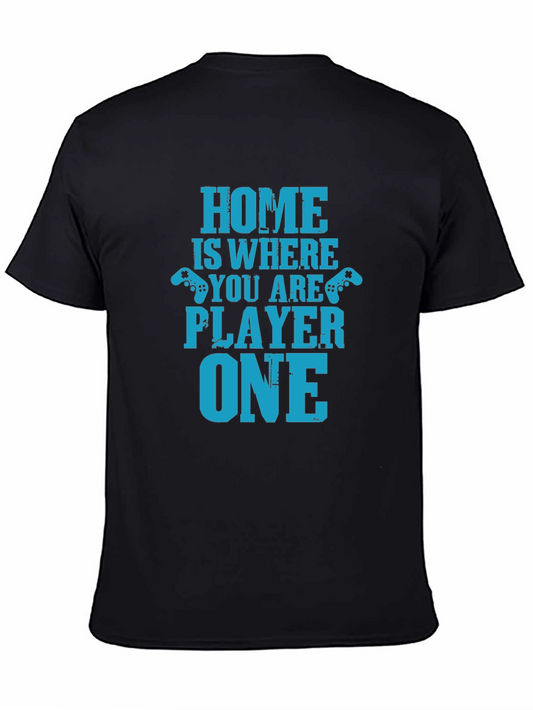Home Is Where You Are Player One Black T-Shirt
