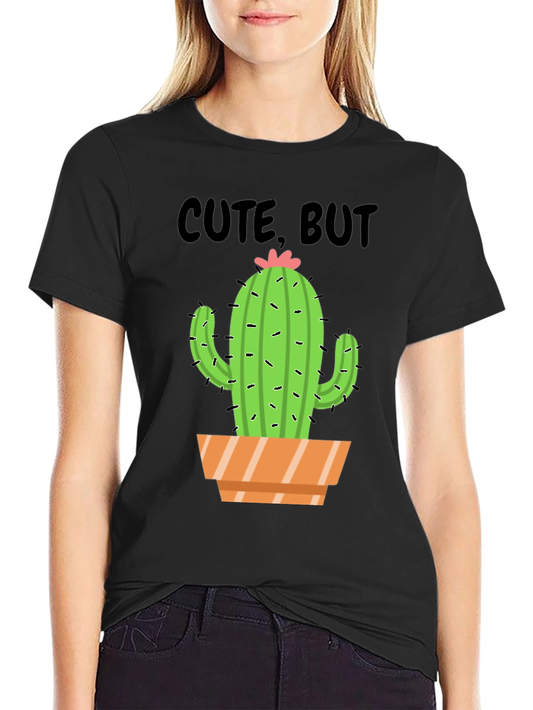 Cute But Prickly Cactus Graphic Tee - Unisex Cotton T-Shirt