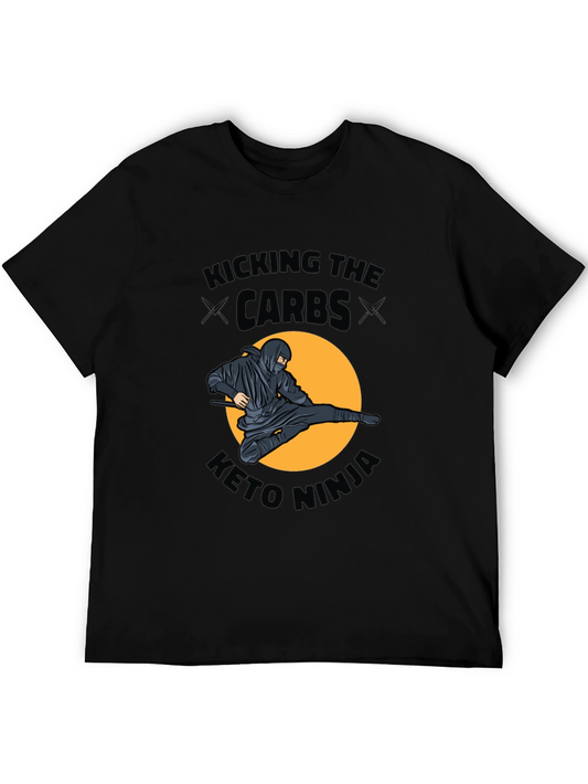 Keto Ninja Graphic T-Shirt - Kicking Carbs!
