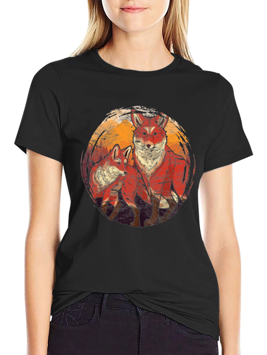 Fox Graphic Tee - Vintage Style