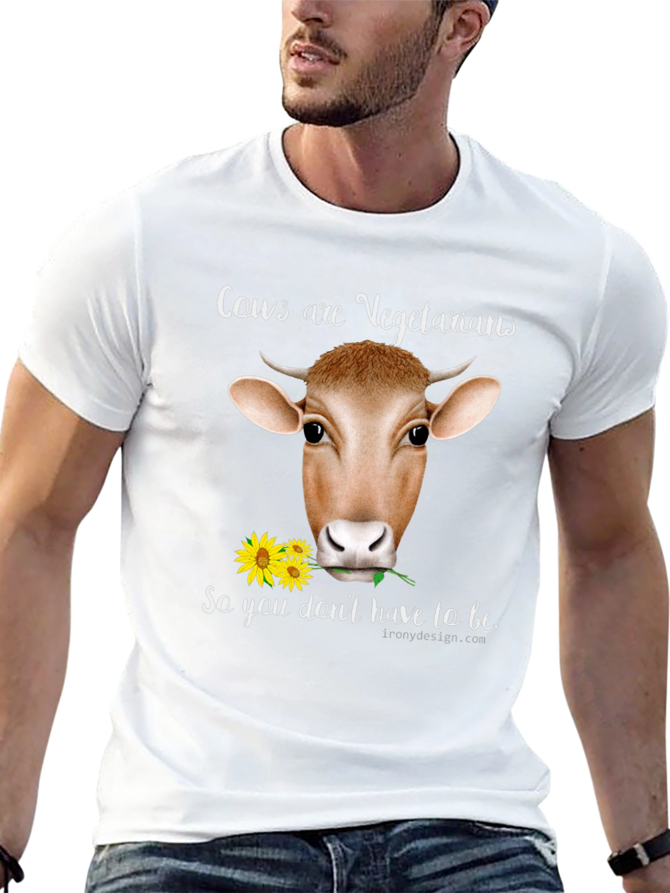 Cow Vegetarian T-Shirt - Unisex Cotton Tee