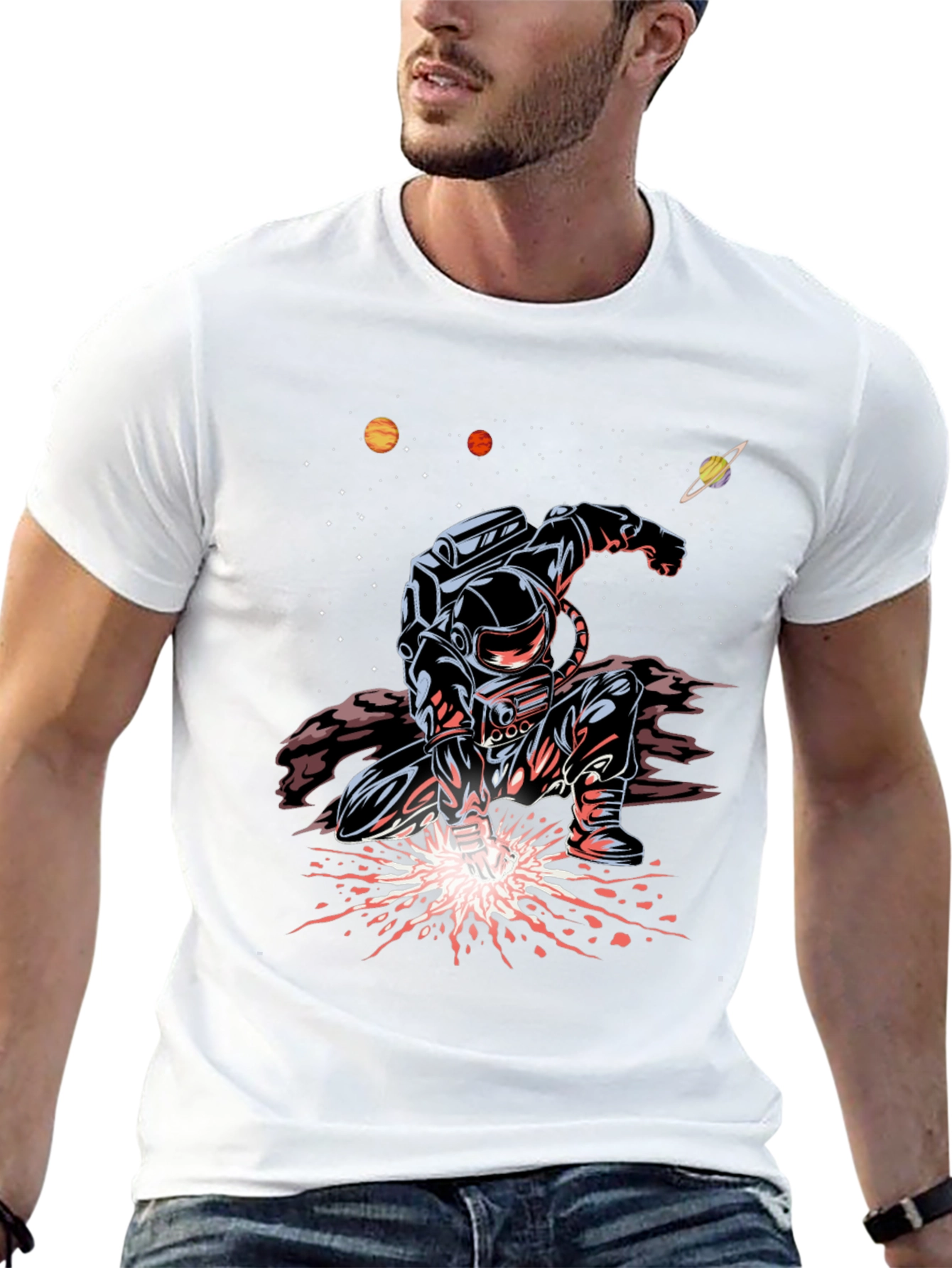 Astronaut Welder Graphic Tee