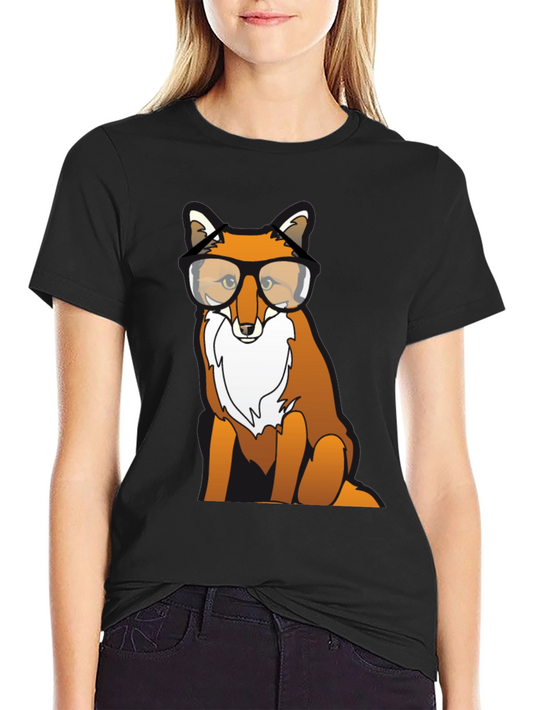 Fox with Glasses Graphic T-Shirt