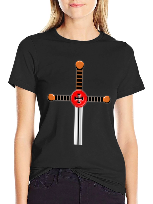 Crusader Sword Graphic Tee - Black