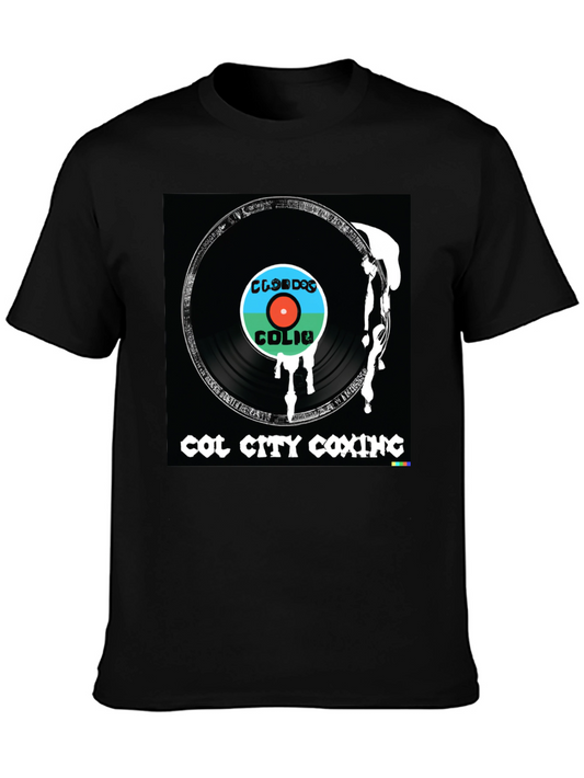 Col City Coxing Record Design Black T-Shirt