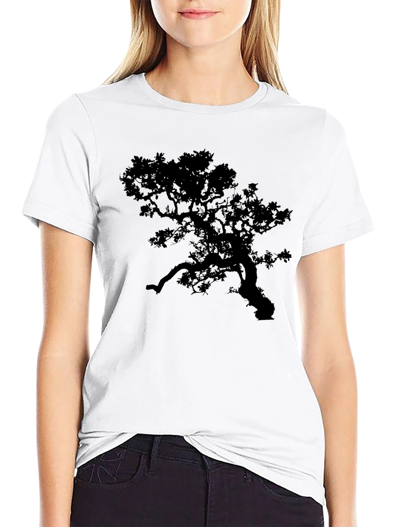 Tree Silhouette Black T-Shirt