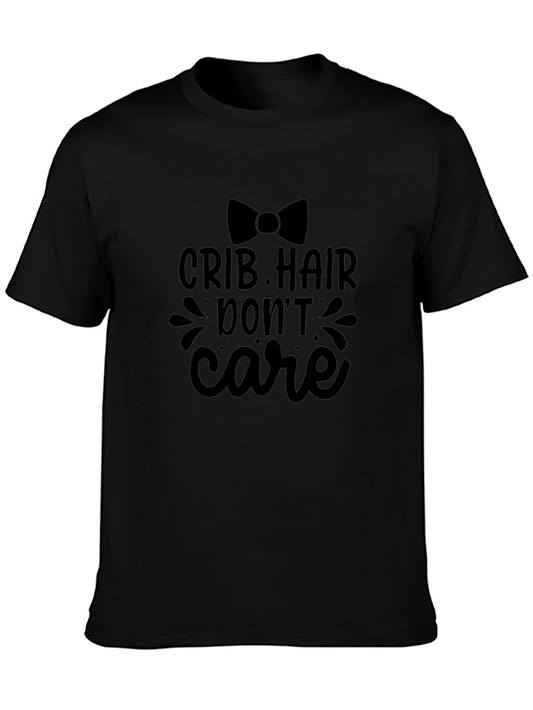 Crib Hair Dont Care Black Graphic Tee