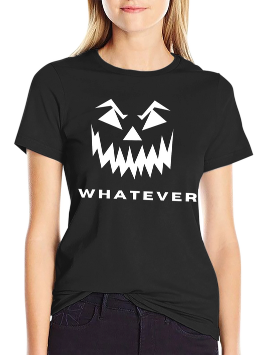 Halloween Whatever T-Shirt - Scary Pumpkin Face Tee