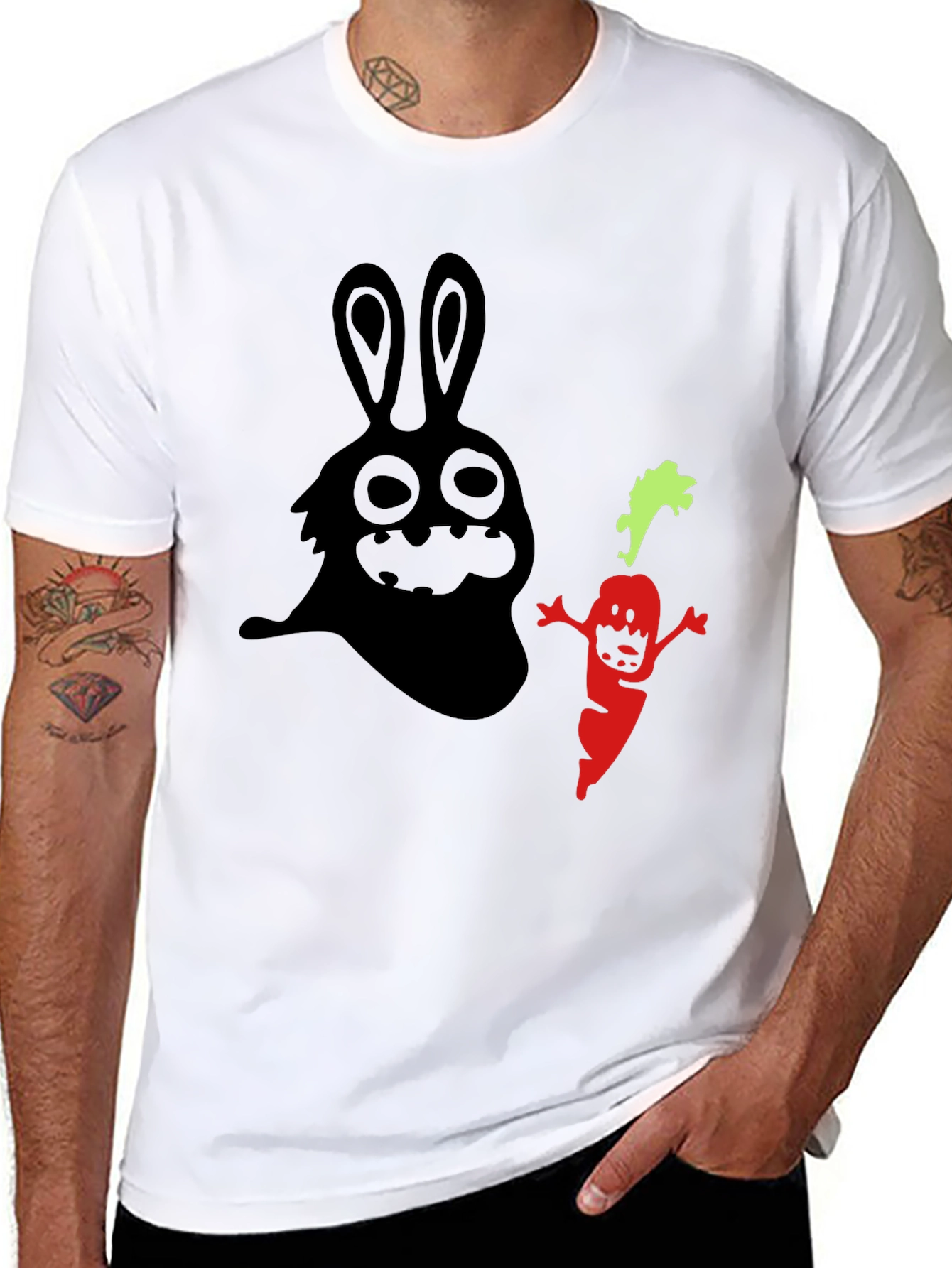 Spooky Bunny & Carrot Graphic Tee