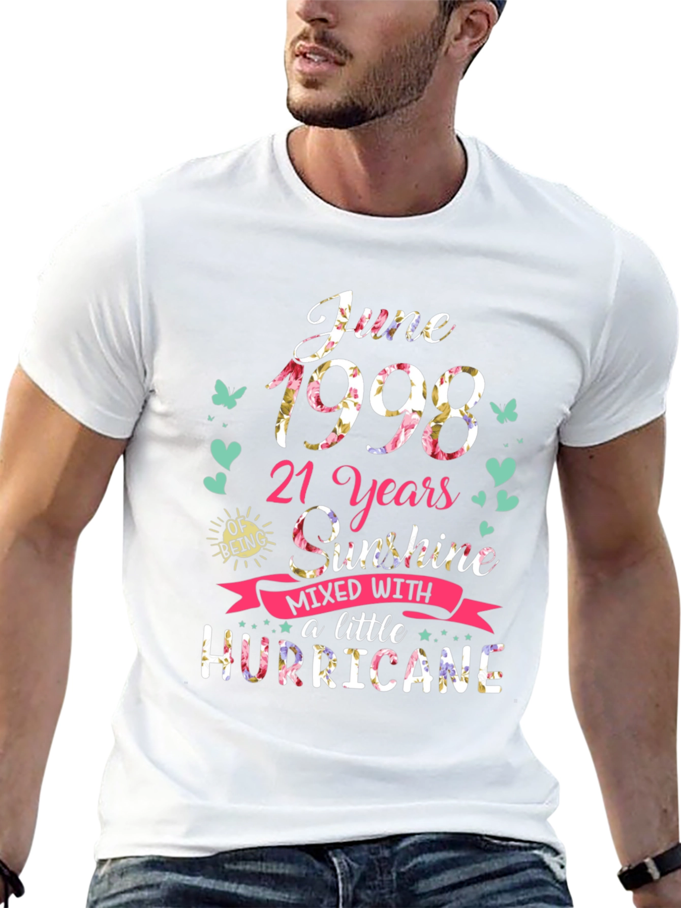 June 1998 21 Years Sunshine Hurricane Graphic Tee