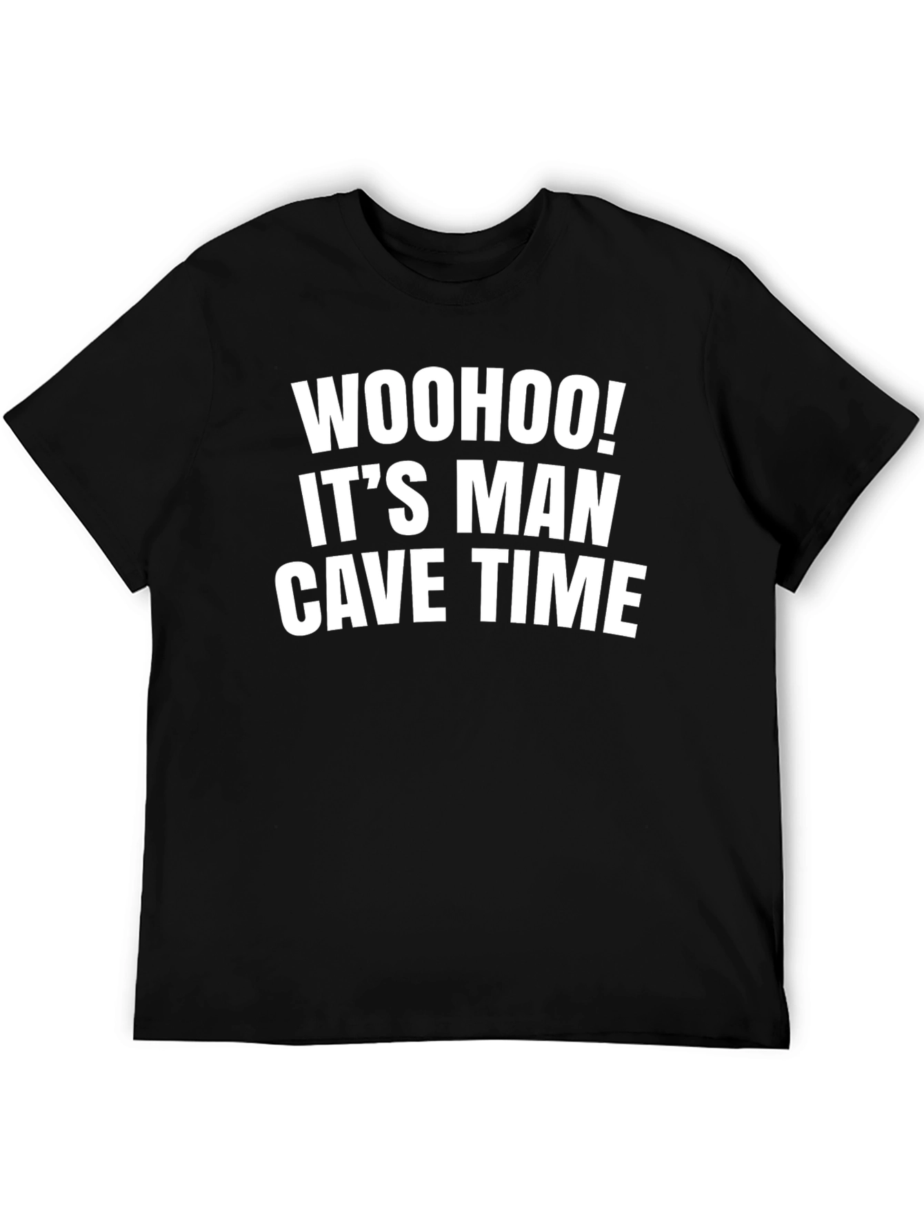 Man Cave Time T-Shirt - Black Graphic Tee