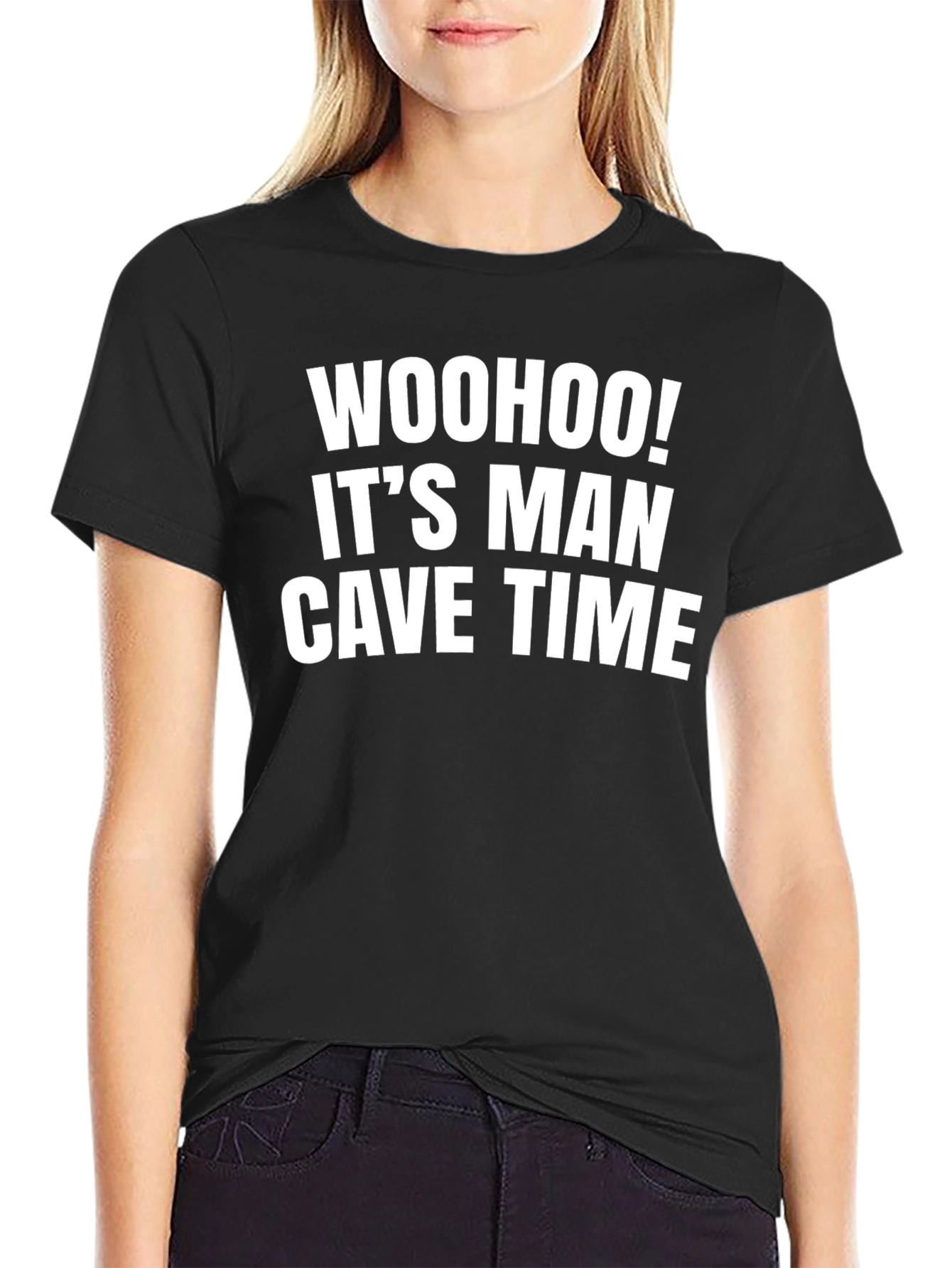 Man Cave Time T-Shirt - Black Graphic Tee