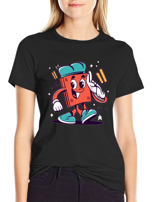 Cartoon Book Character Graphic Tee