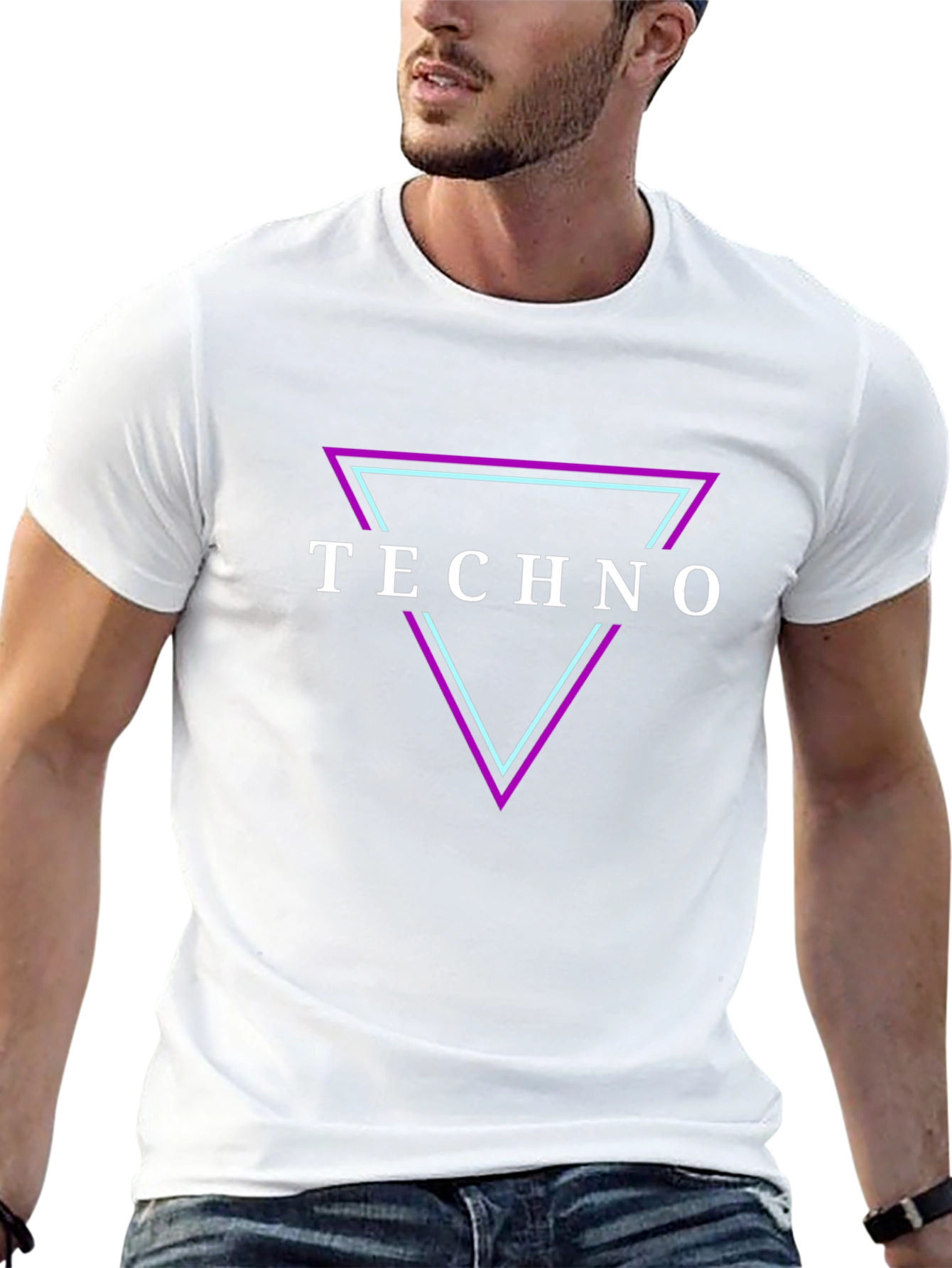 Retro Techno Graphic T-Shirt - 80s Inspired Design
