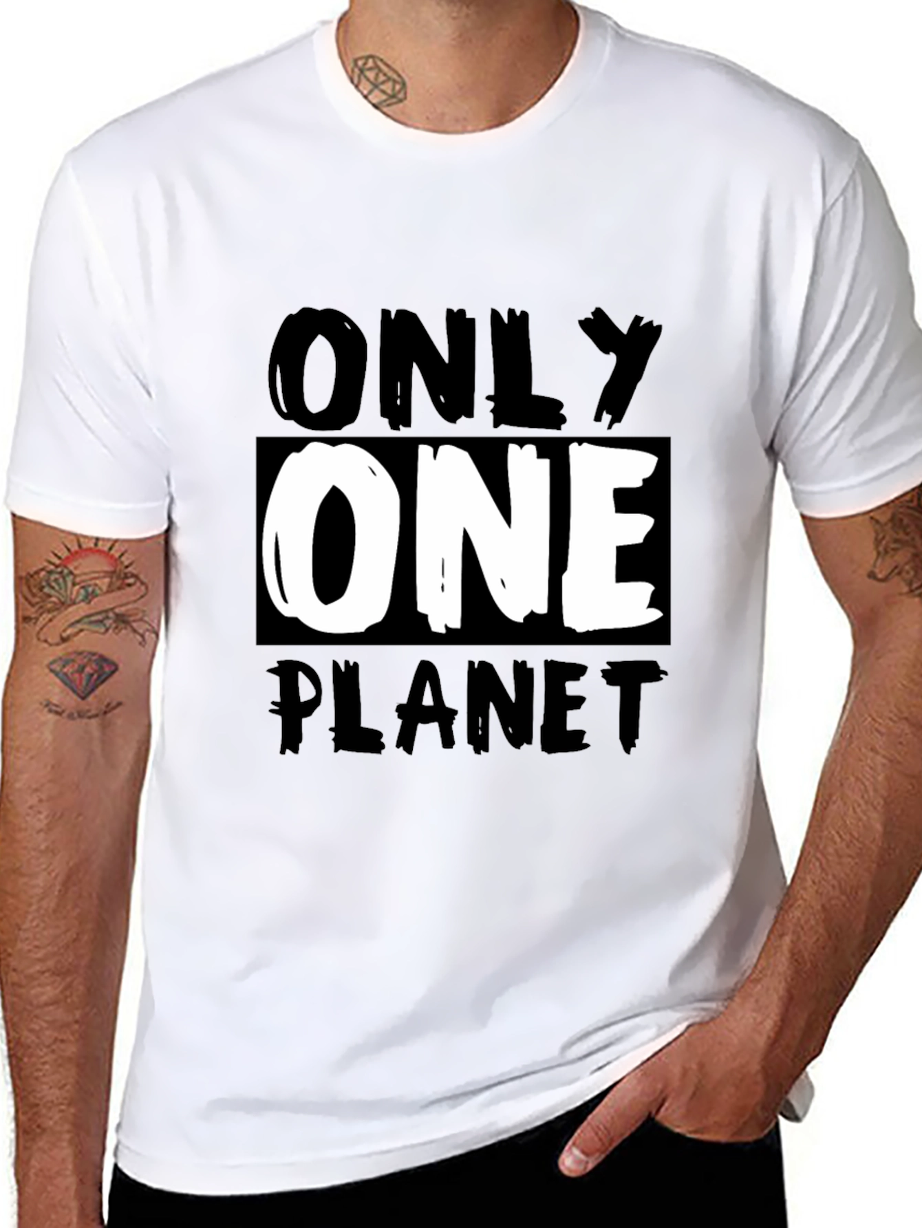 Only One Planet Graphic Tee - Eco-Friendly Awareness T-Shirt