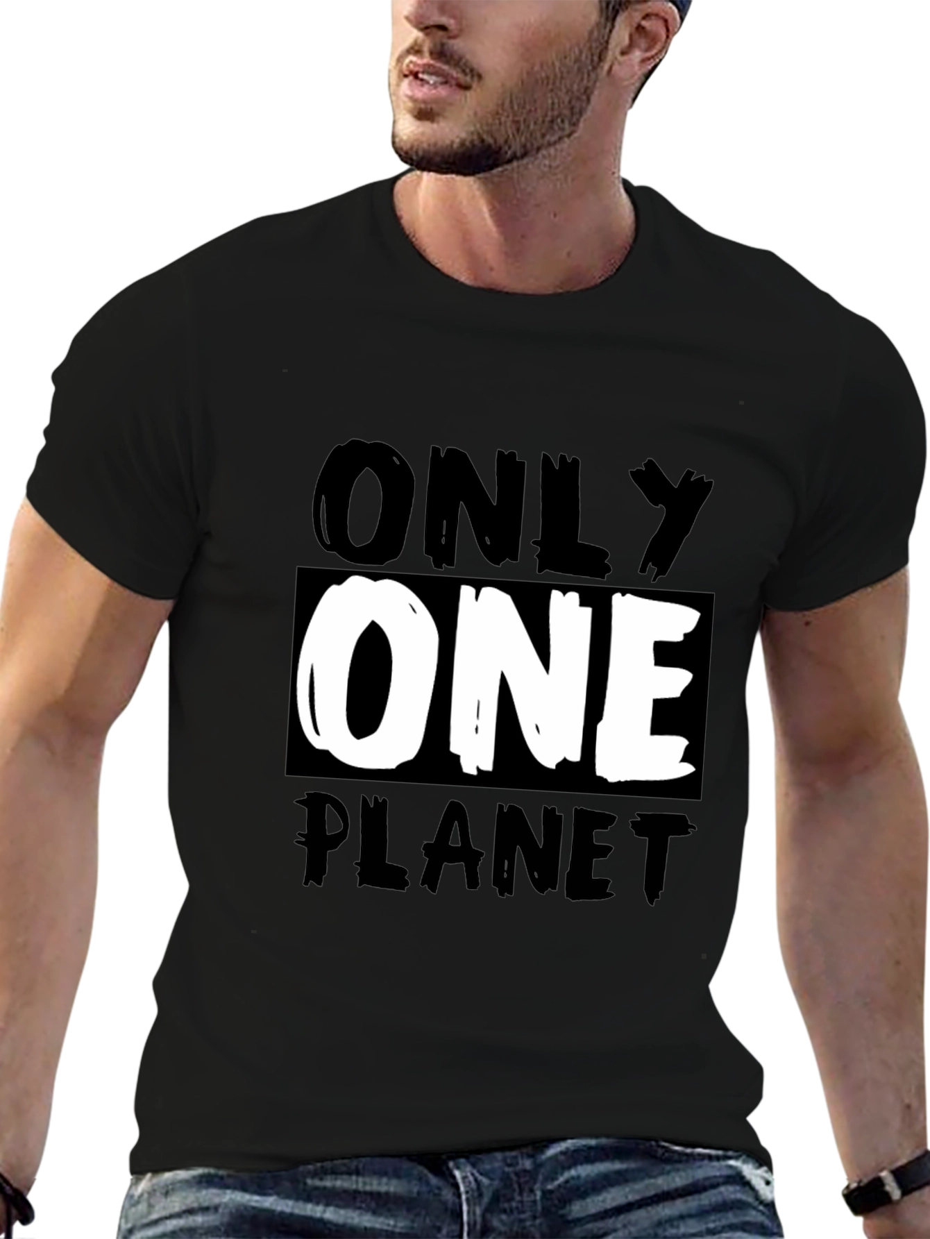 Only One Planet Graphic Tee - Eco-Friendly Awareness T-Shirt