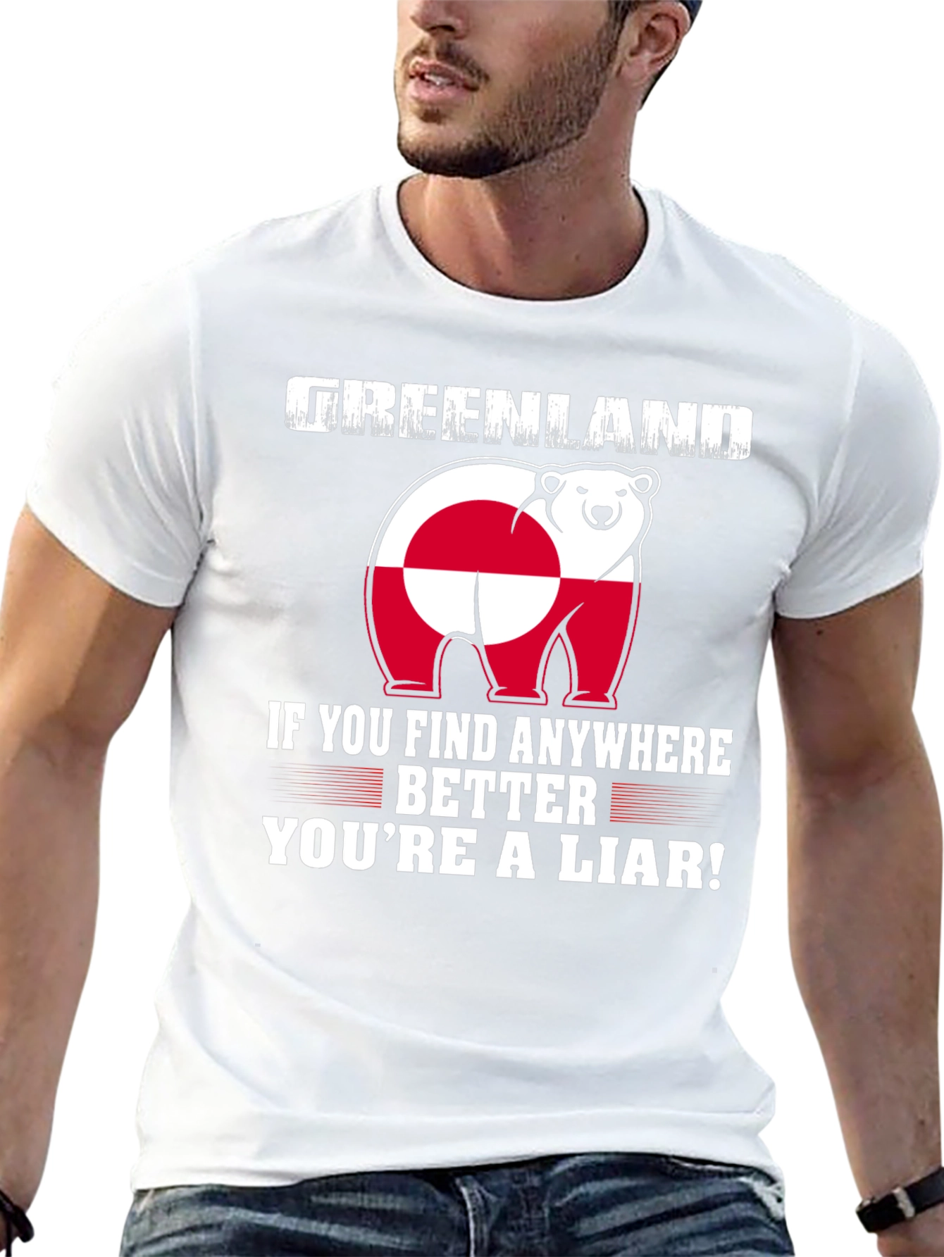 Greenland Polar Bear Flag T-Shirt