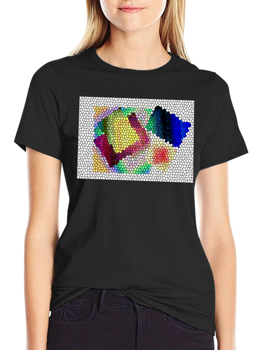 Abstract Mosaic Tee - Unique Colorful Design