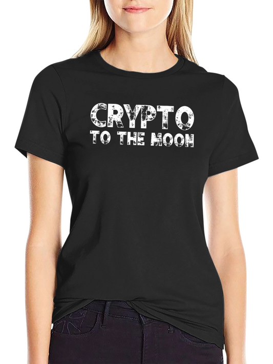 Crypto to the Moon Black T-Shirt