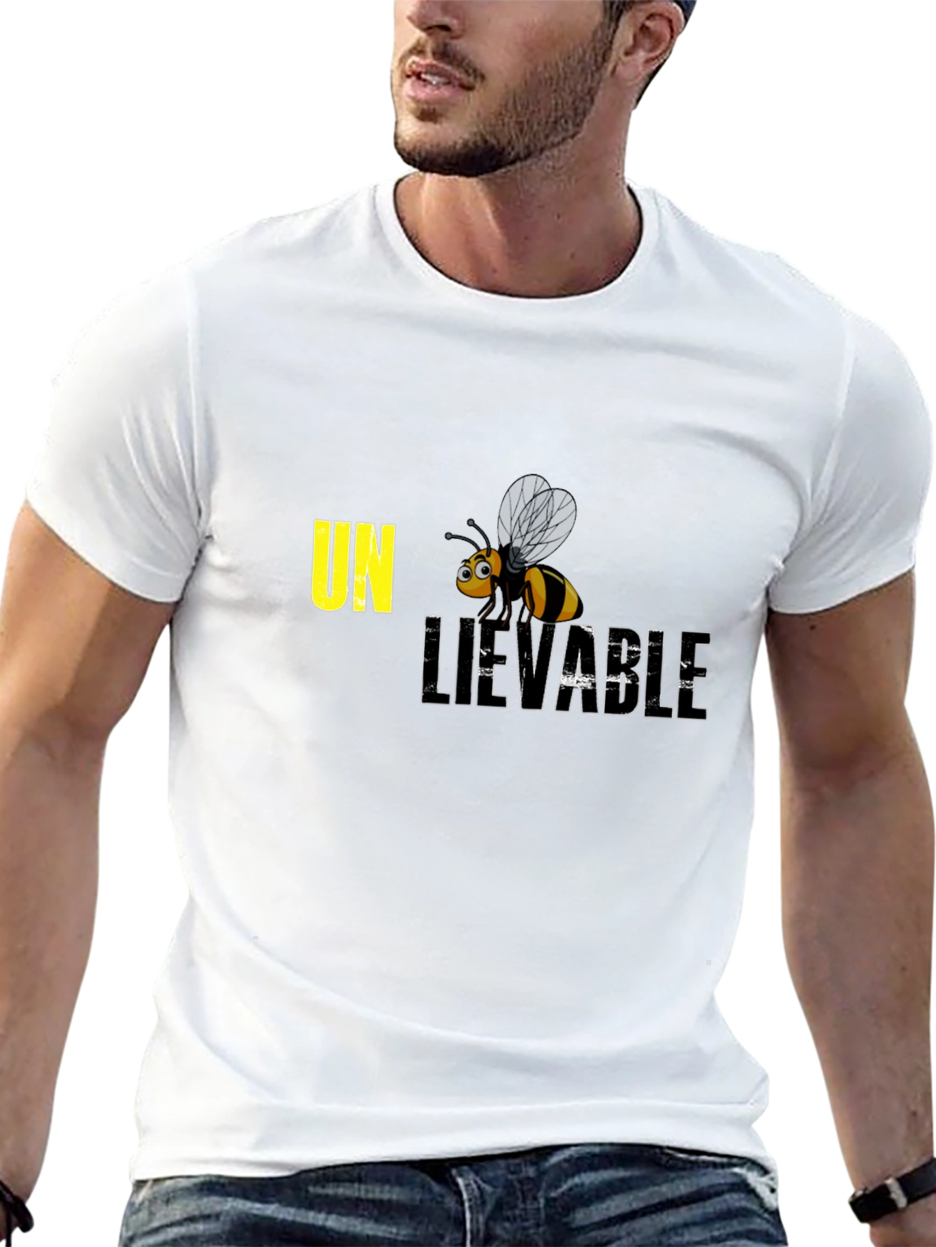 Un-bee-lievable Graphic Tee - Black Casual Shirt