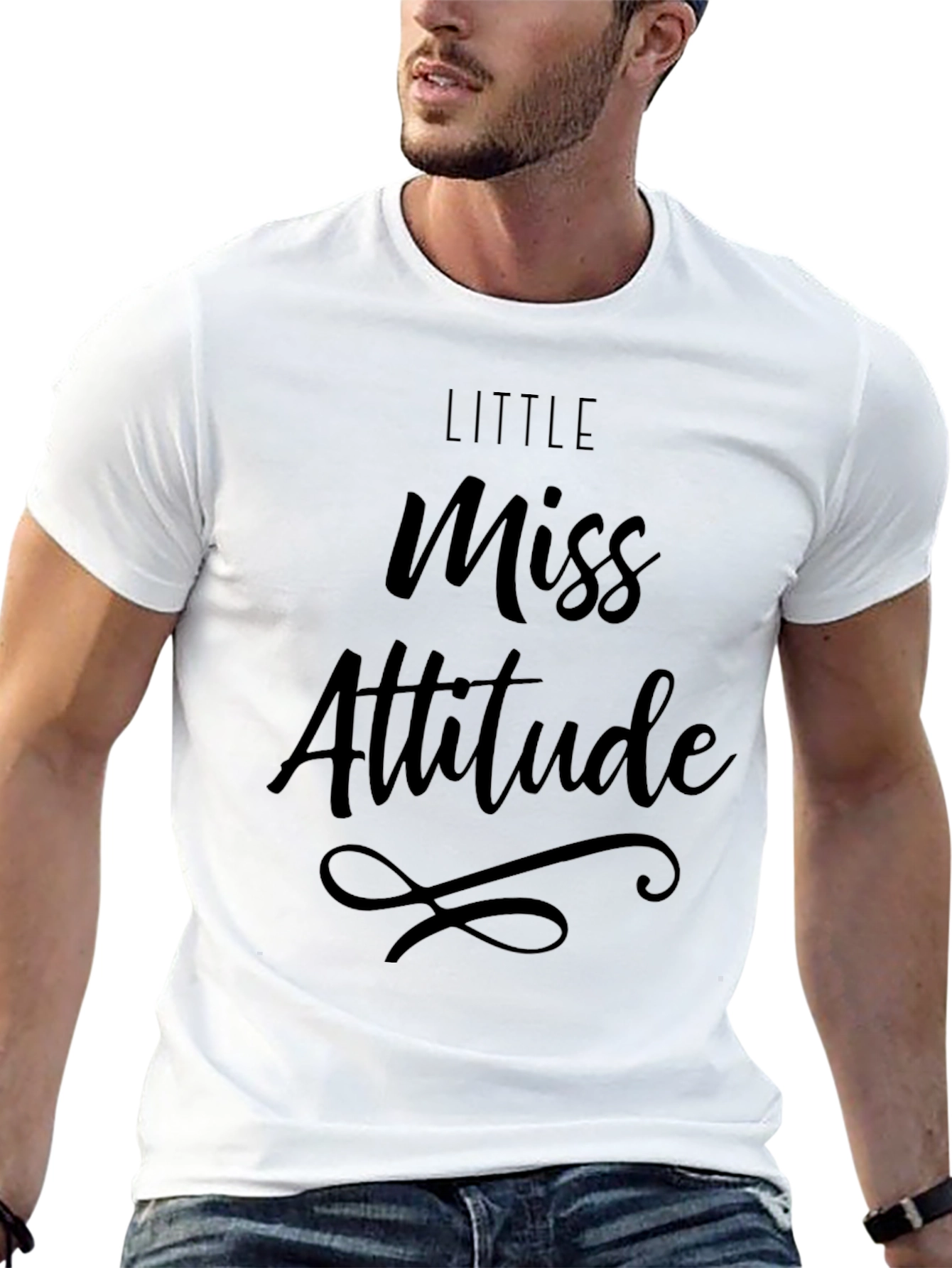 Little Miss Attitude Black Graphic Tee