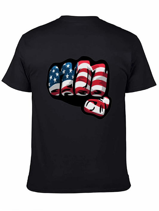 American Flag Fist Graphic T-Shirt