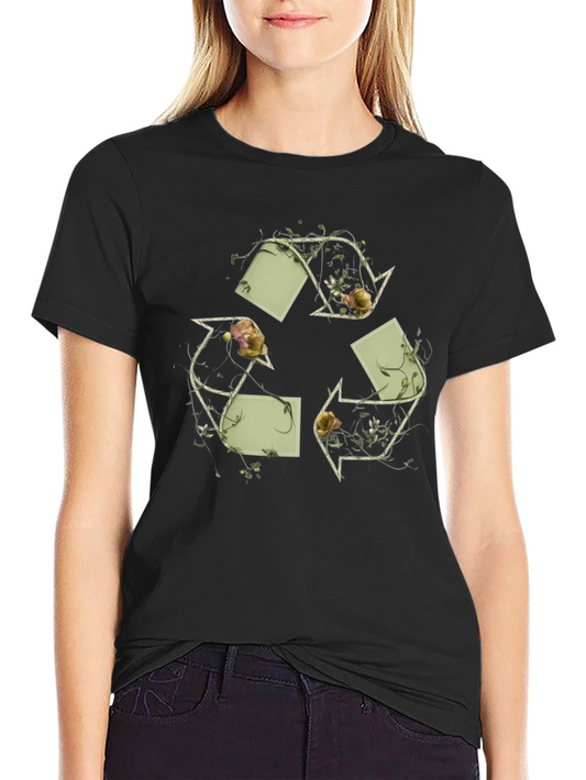 Eco-Chic Recycle Symbol Graphic Tee