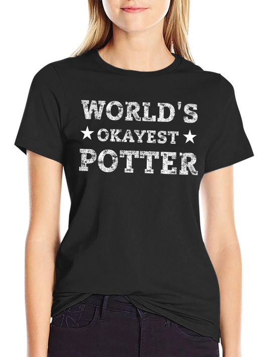 Worlds Okayest Potter T-Shirt Funny Pottery Gift