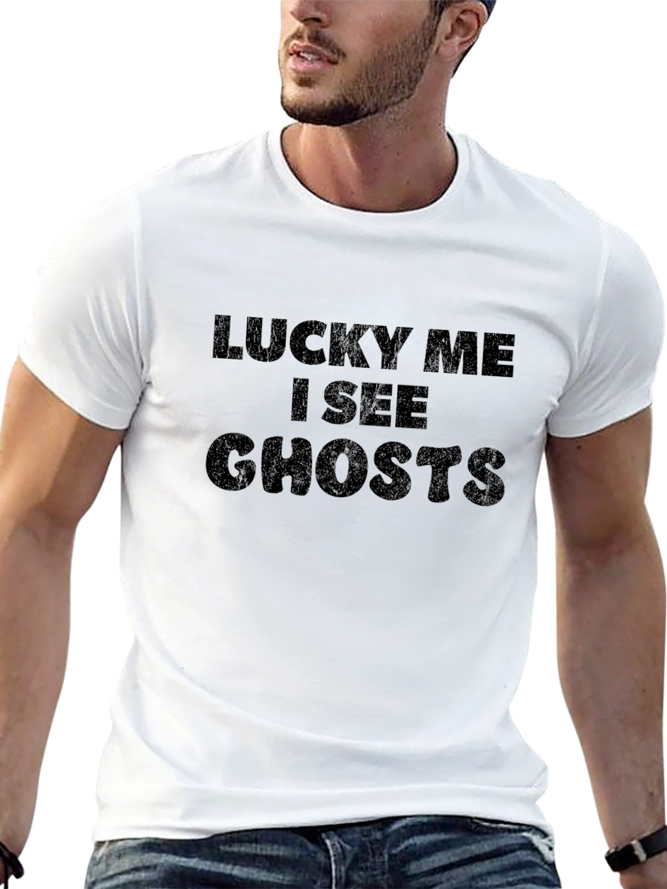 Lucky Me I See Ghosts Black T-Shirt