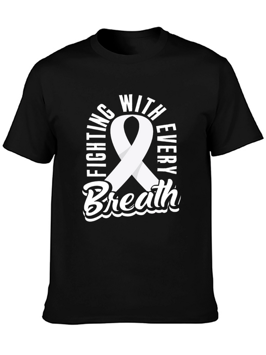 Fighting With Every Breath Ribbon T-Shirt