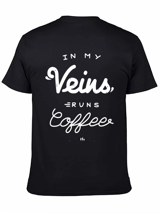 Coffee Veins Graphic T-Shirt - Black