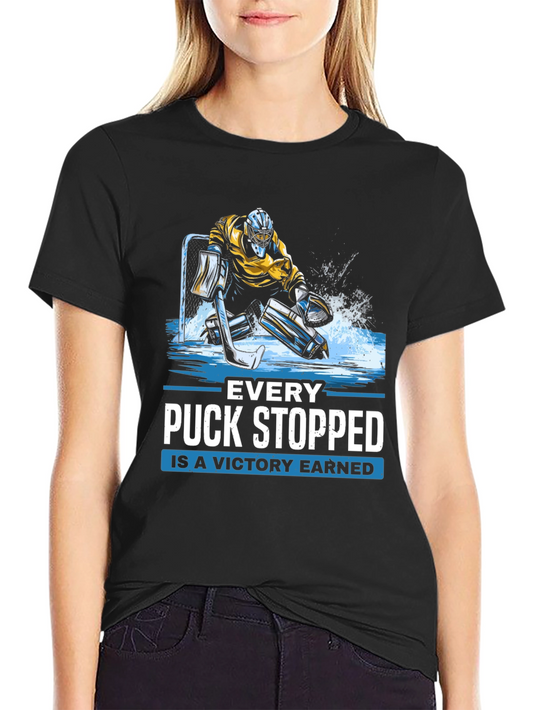Hockey Goalie T-Shirt - Every Puck Stopped