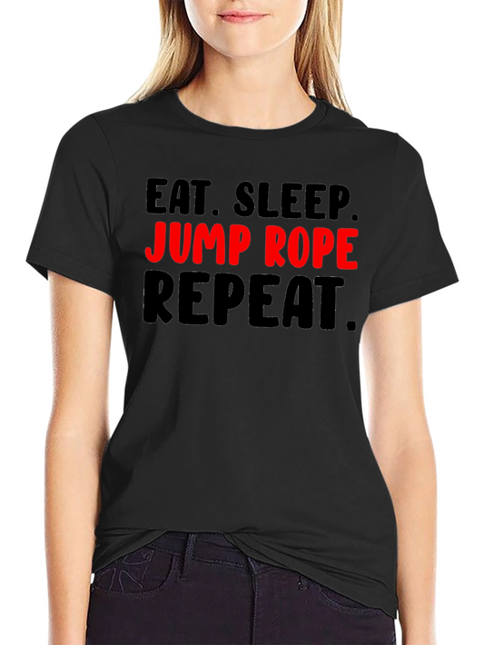 Eat Sleep Jump Rope Repeat Graphic T-Shirt