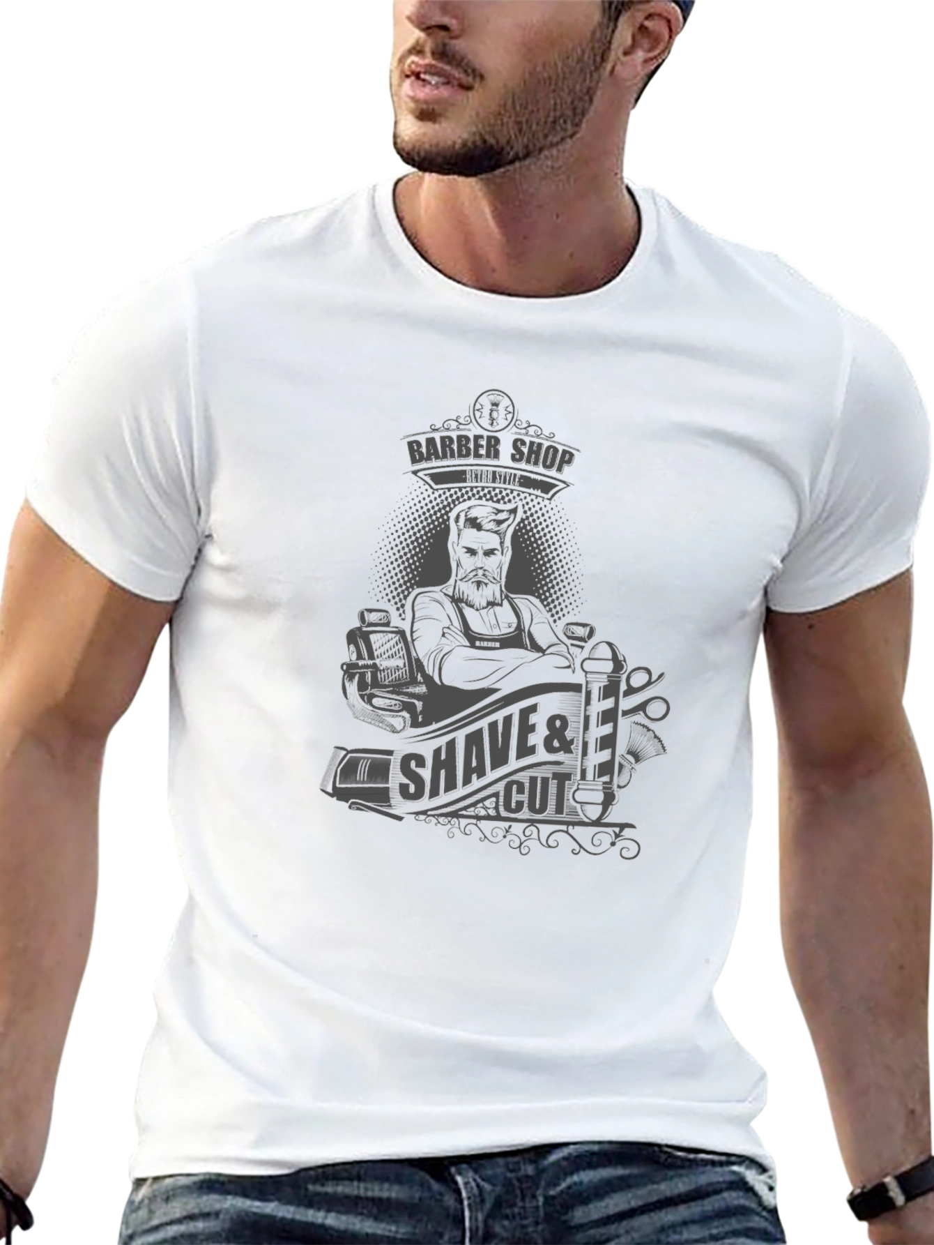 Barber Shop Shave & Cut Graphic T-Shirt