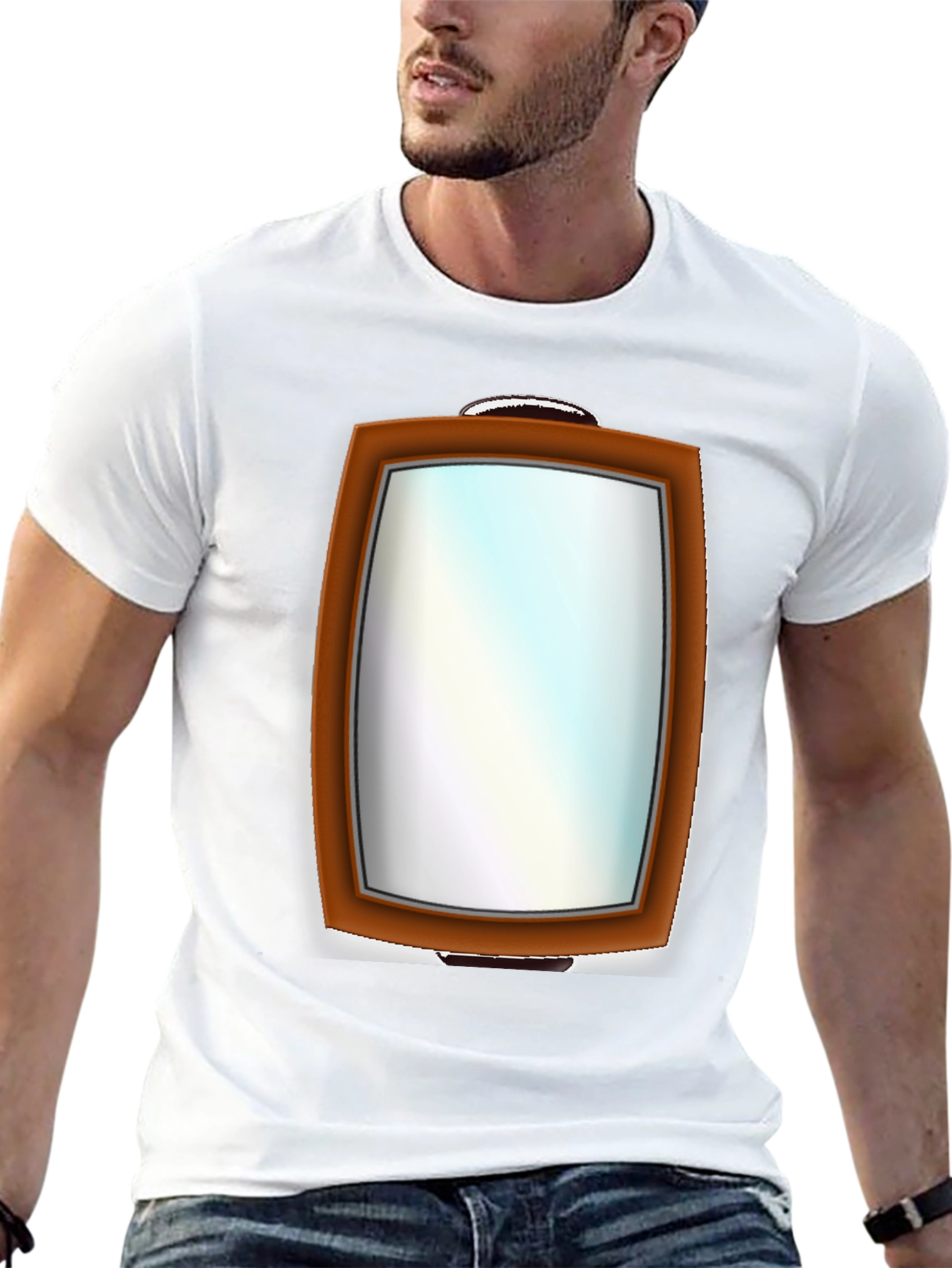Mirror Graphic Tee - Funny Illusion T-Shirt