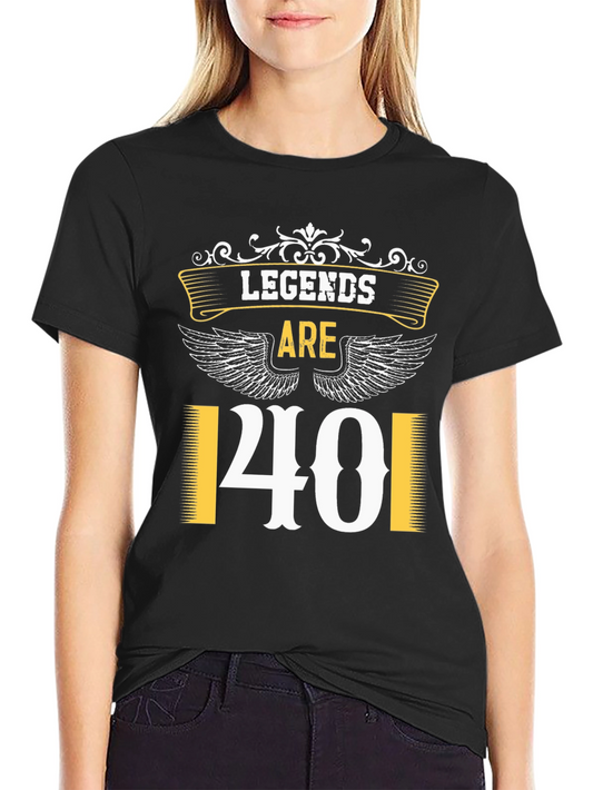 Legends Are 40 Black T-Shirt