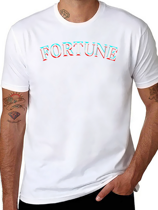 Fortune Graphic Tee - Trendy Black Cotton T-Shirt