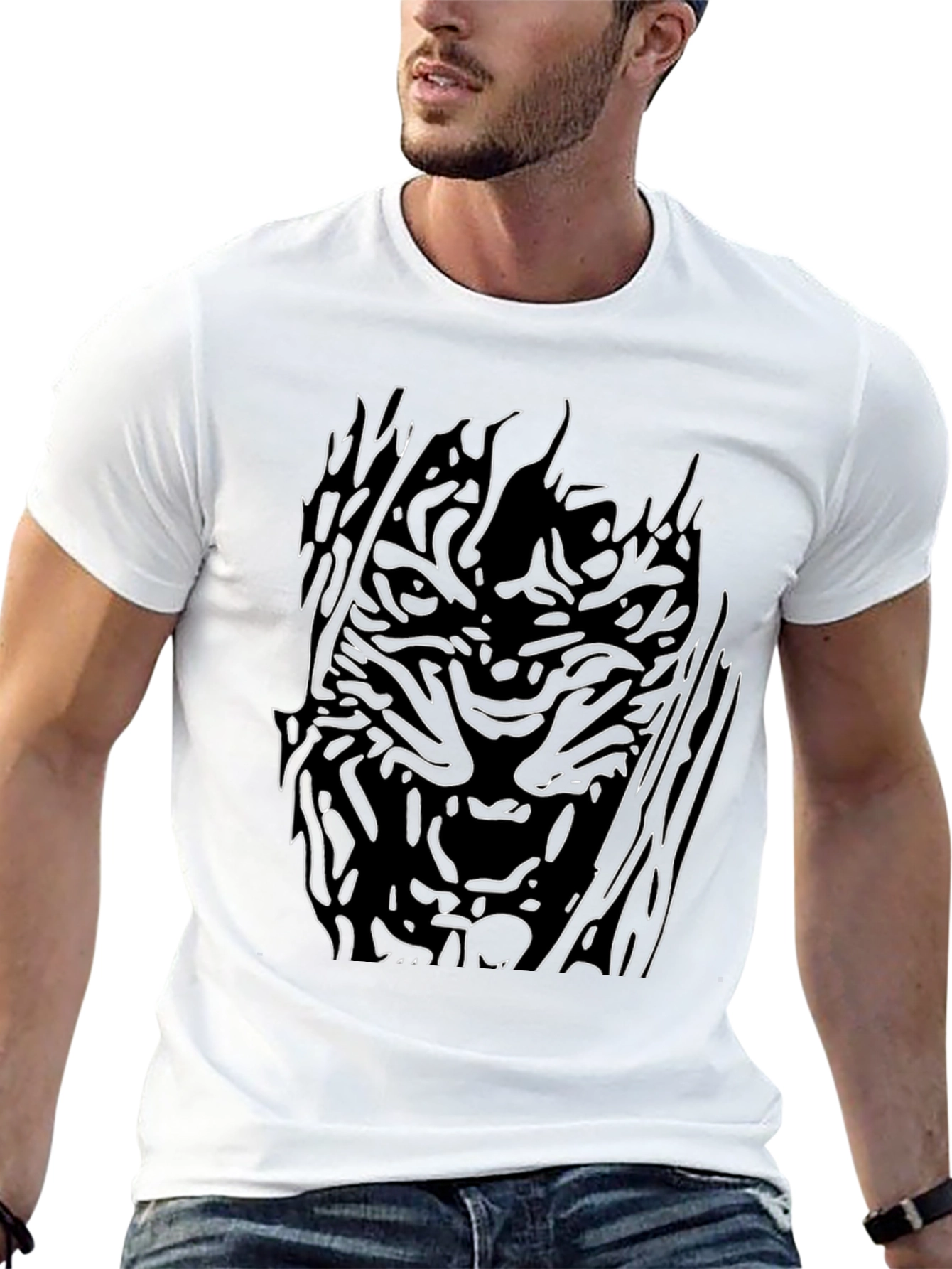 Abstract Graphic Black T-Shirt