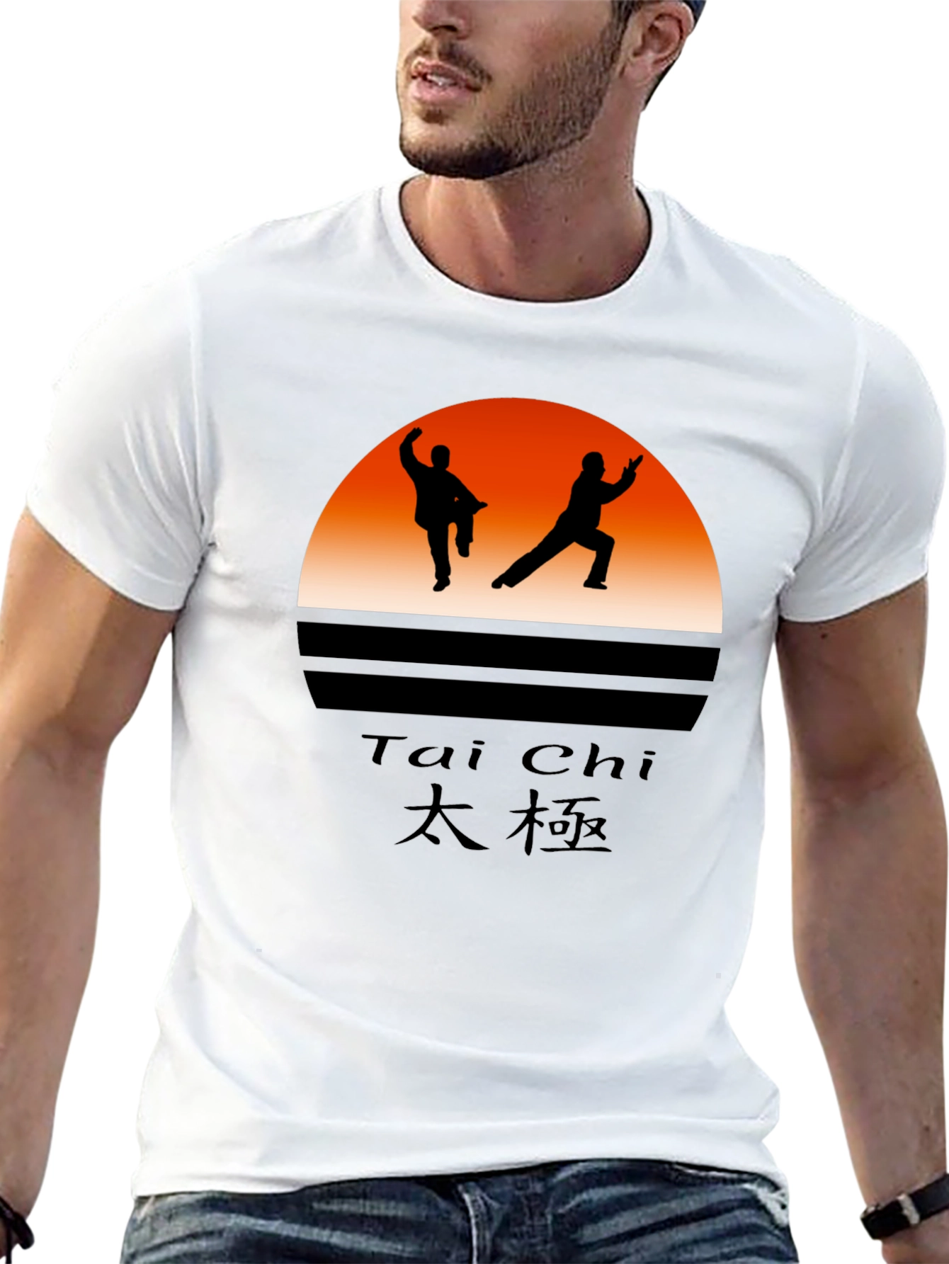 Tai Chi Silhouette Graphic T-Shirt