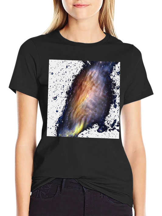 Galaxy Print Black T-Shirt - Celestial Style