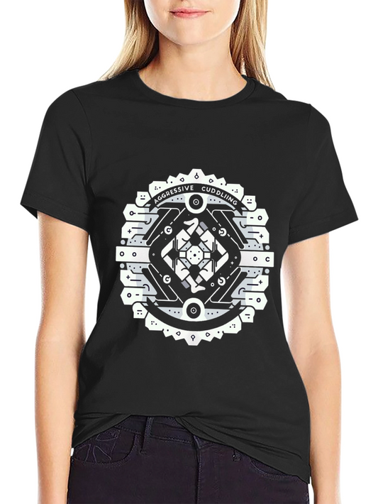Aggressive Cuddling Graphic Tee - Black
