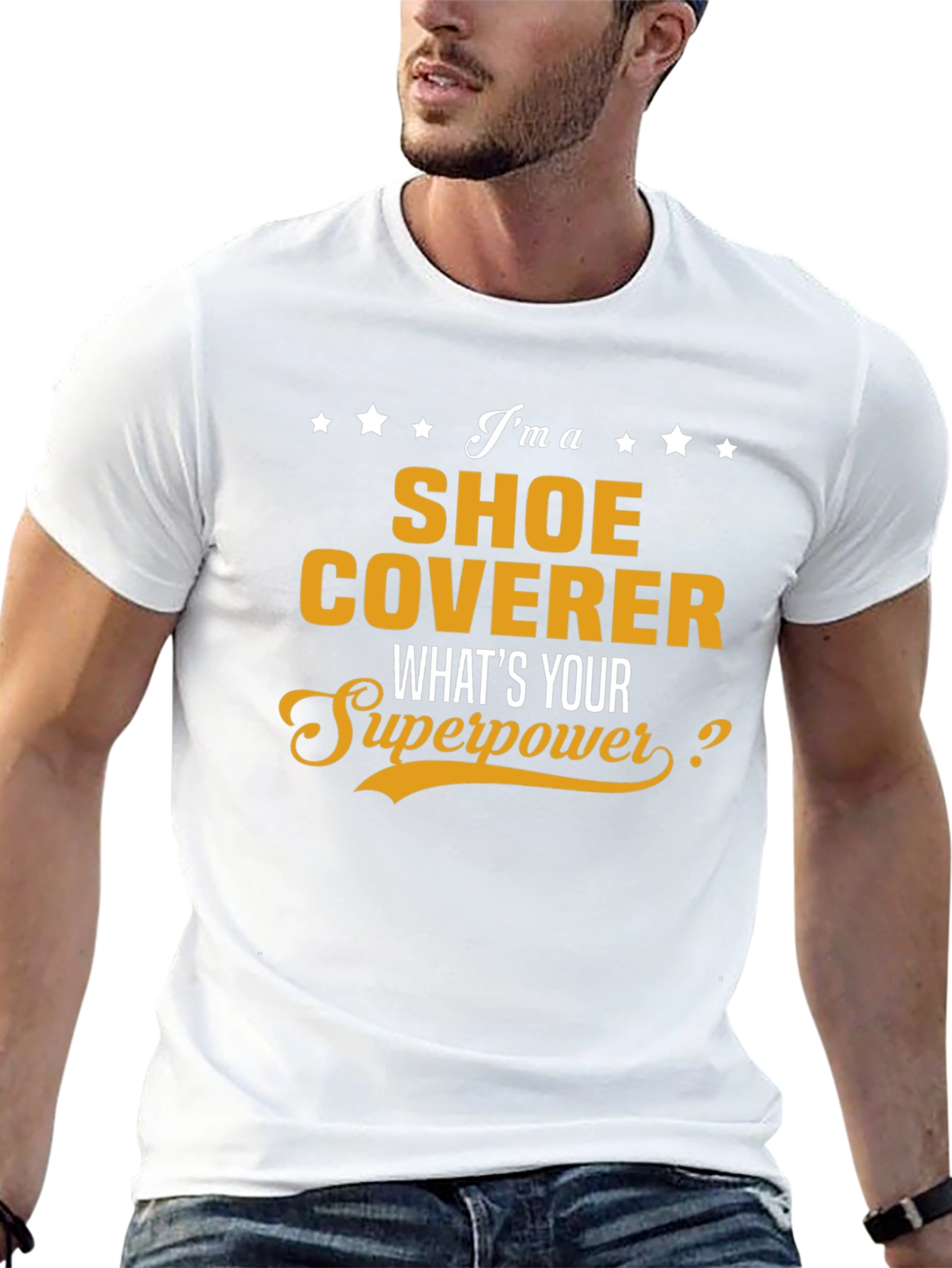 Shoe Coverer Superpower Black T-Shirt