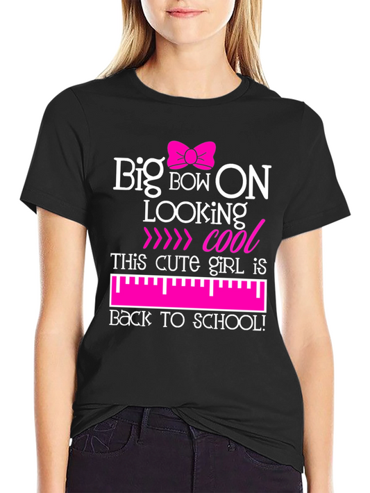 Big Bow On Back To School Graphic T-Shirt