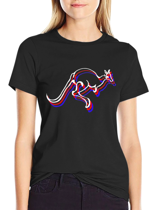 Kangaroo Graphic T-Shirt - Stylish Mens Black Tee